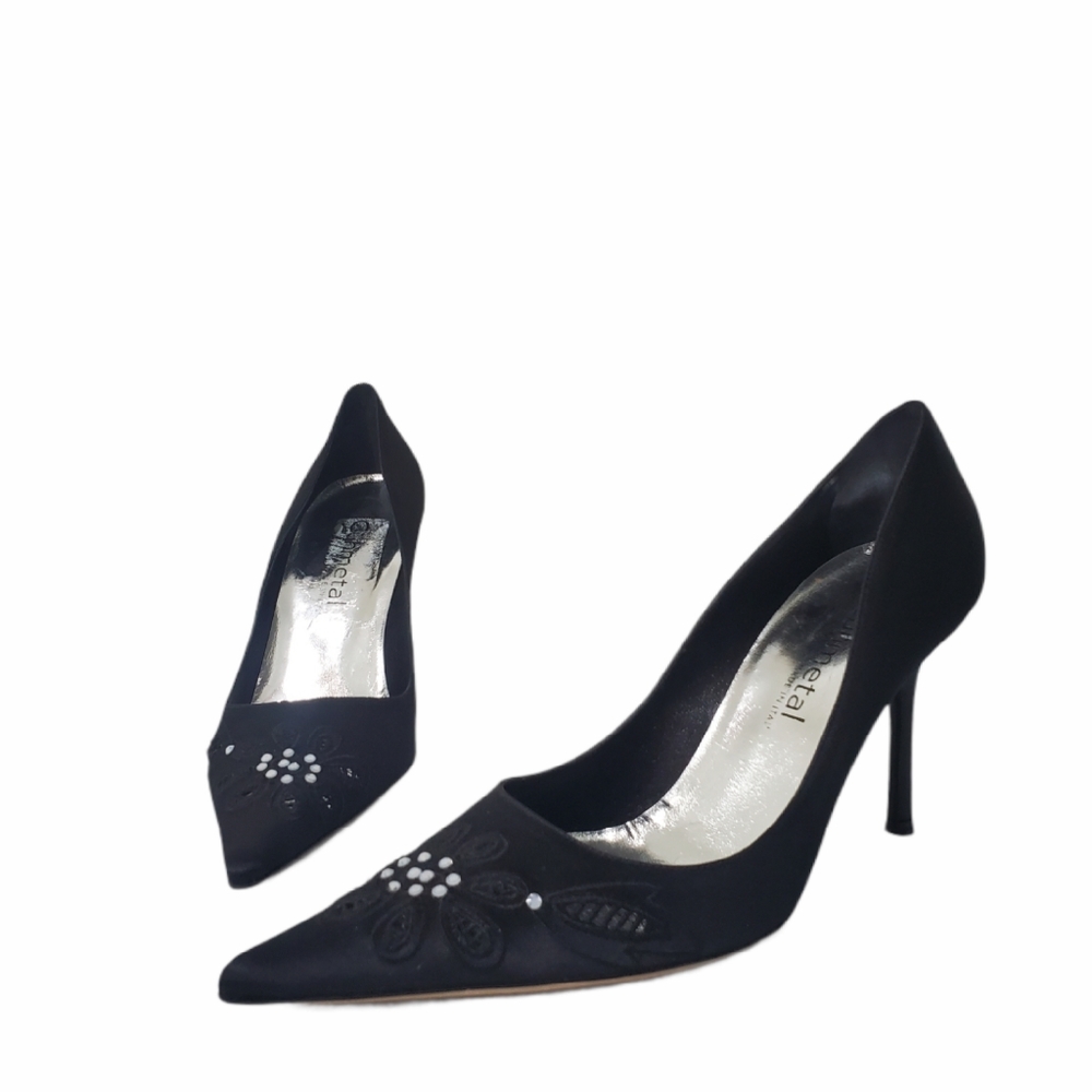 Gunmetal brand stilettos.